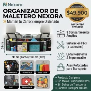 Organizador de Maletero para Carro - Colgante – Solución de Orden y Espacio