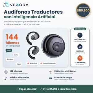 Audífonos Traductores con IA – 144 Idiomas