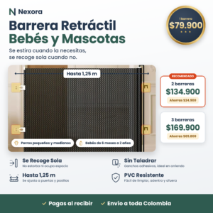 Barrera Retráctil de Seguridad para Bebés y Mascotas