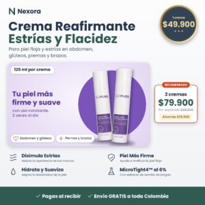 Crema Reafirmante GoPure para Estrías y Flacidez – 125 ml