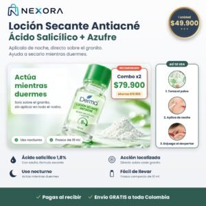 Loción Secante Antiacné – Ácido Salicílico + Azufre 10 ml